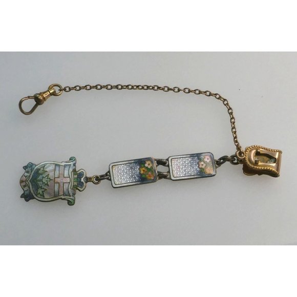 Rare Signed Richard Hemsley Watch Fob Sterling Silver & Enamel Ontario Canada - Picture 10 of 16